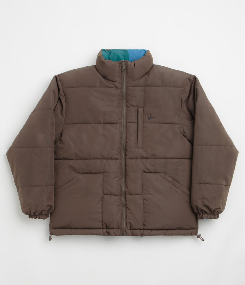 by Parra Protect The Sun Reversible Puffer Jacket in Brown