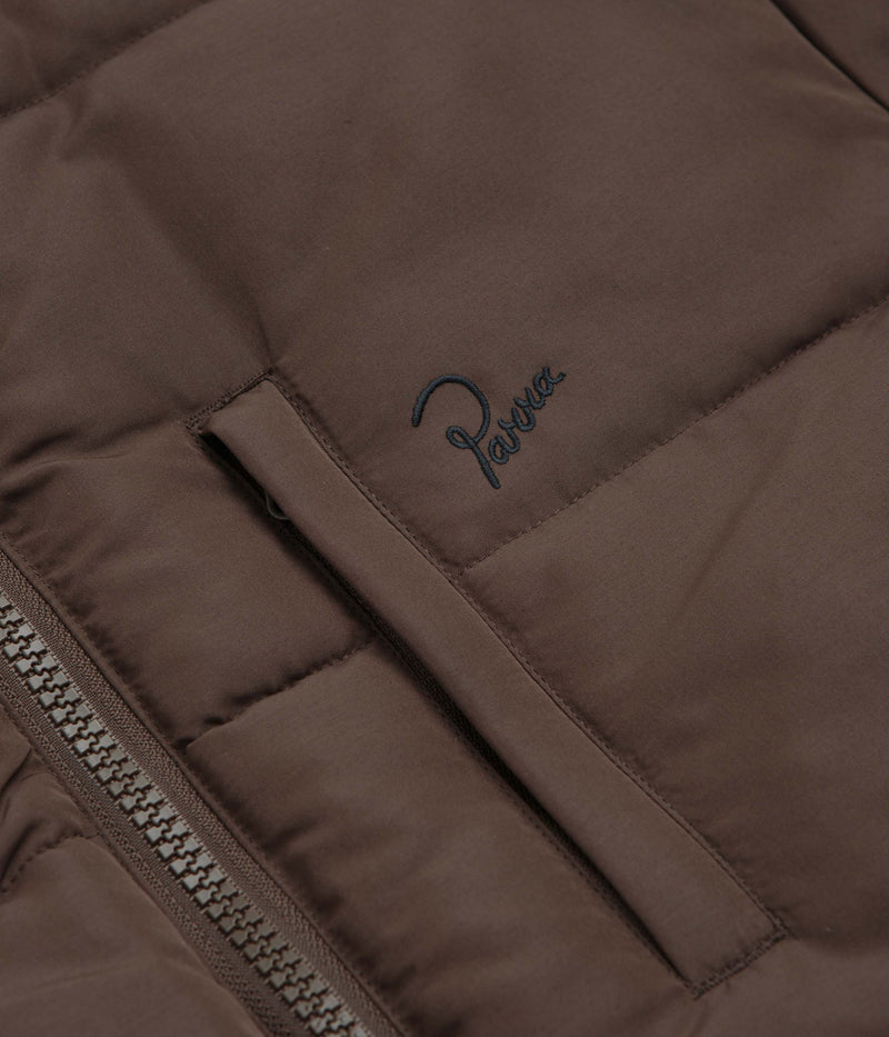 by Parra Protect The Sun Reversible Puffer Jacket in Brown