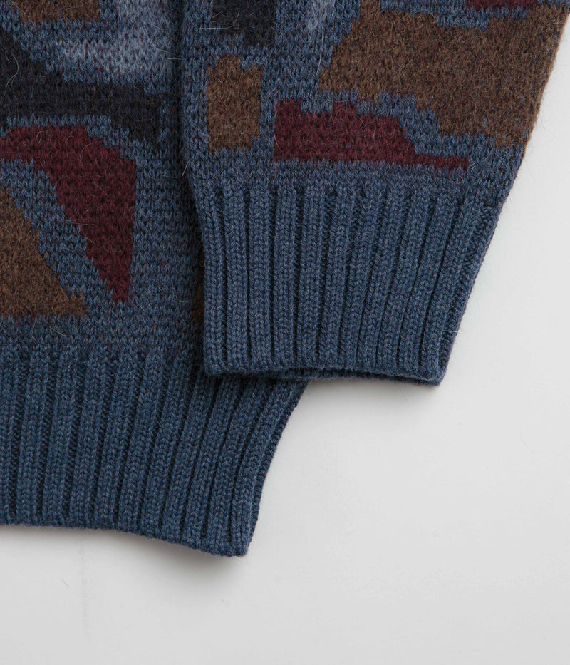 by Parra Repeat FTP Booster Knitted Sweatshirt in Blue