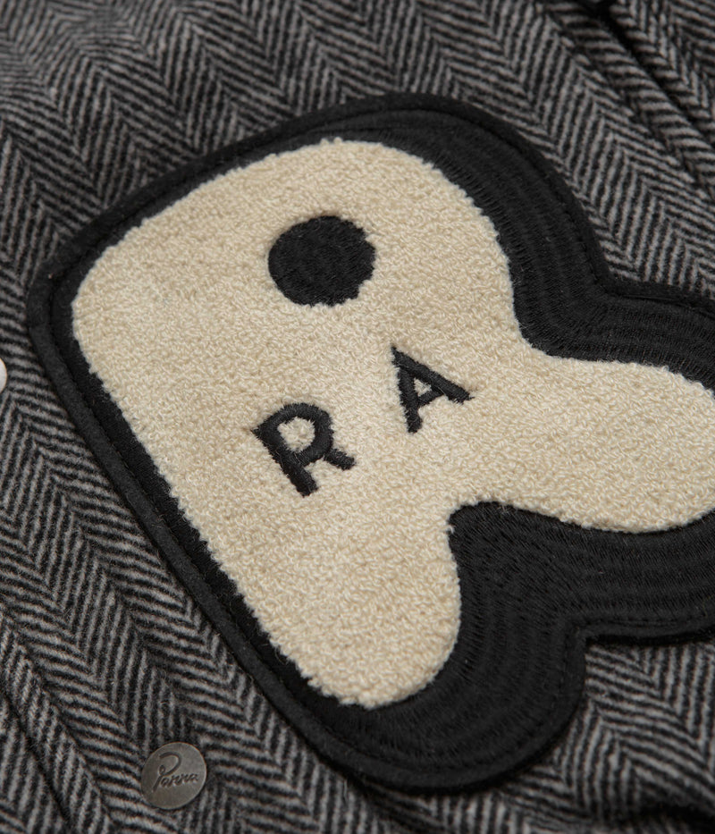 by Parra Rounded Par Varsity Jacket in Dark Grey