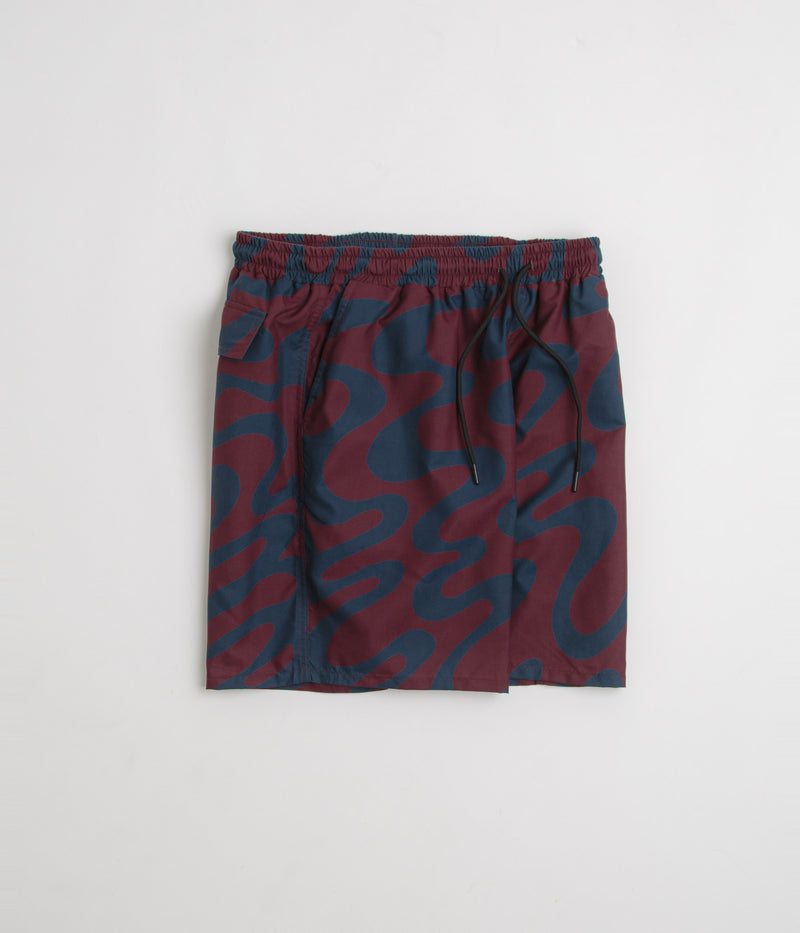 by Parra Splashed Swim Shorts in Burgundy