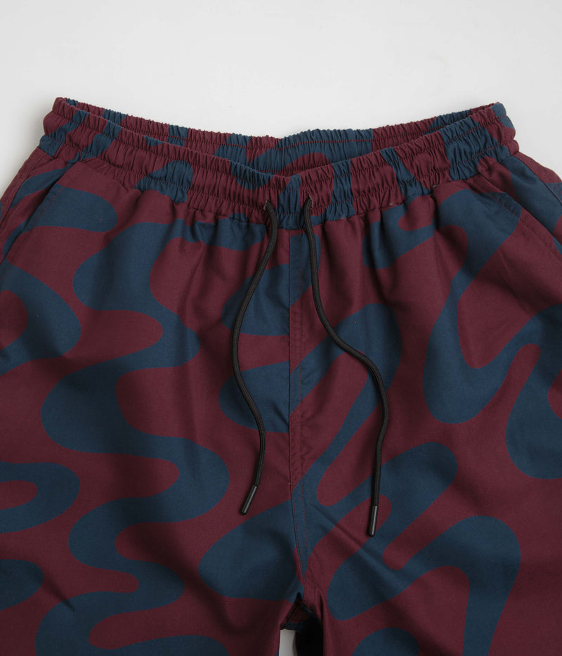 by Parra Splashed Swim Shorts in Burgundy