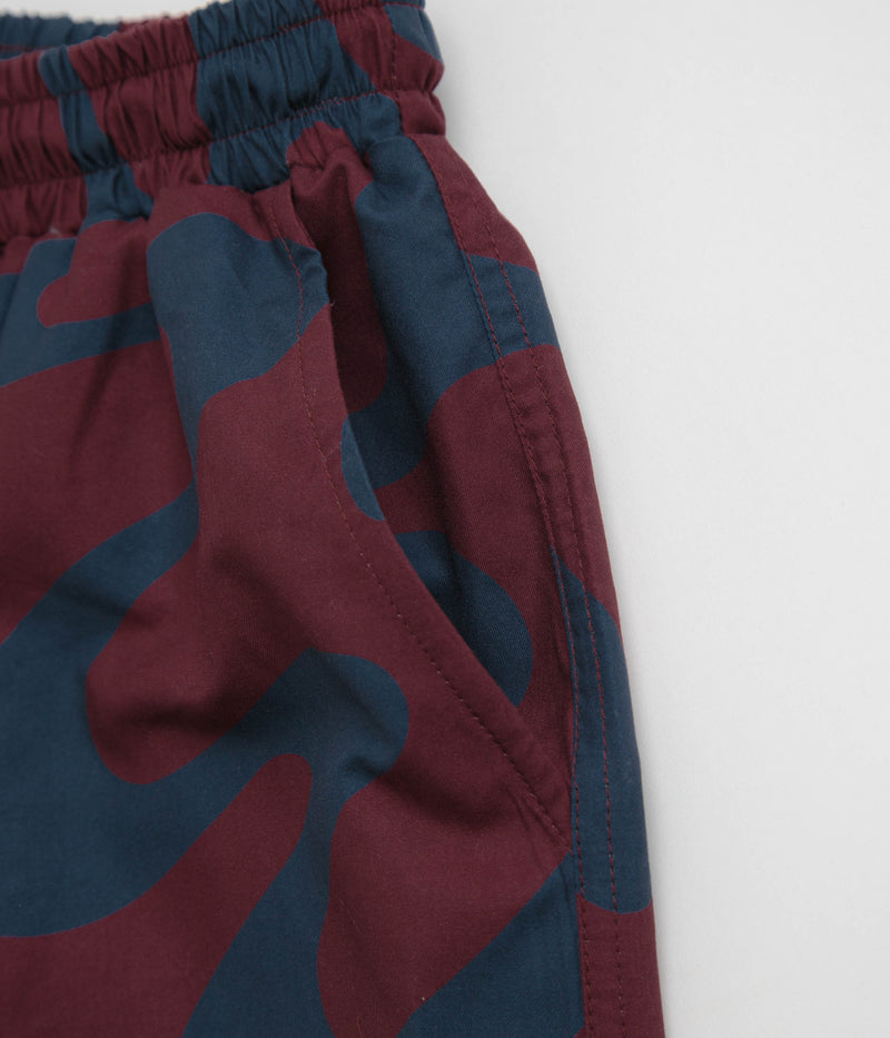 by Parra Splashed Swim Shorts in Burgundy
