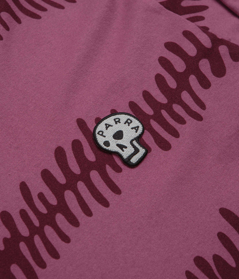 by Parra Stitched Skull Long Sleeve T-Shirt in Washed Magenta