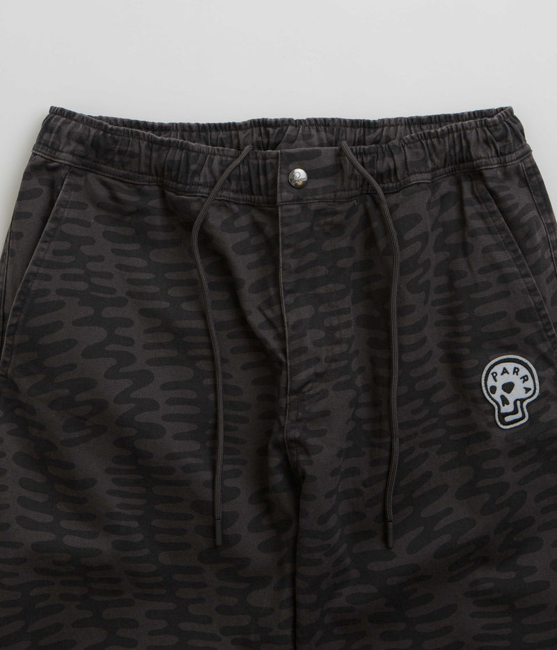 by Parra Stitched Skull Pants in Washed Grey