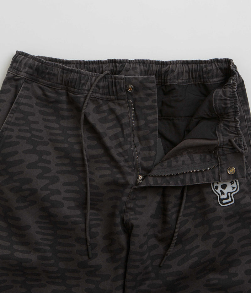 by Parra Stitched Skull Pants in Washed Grey