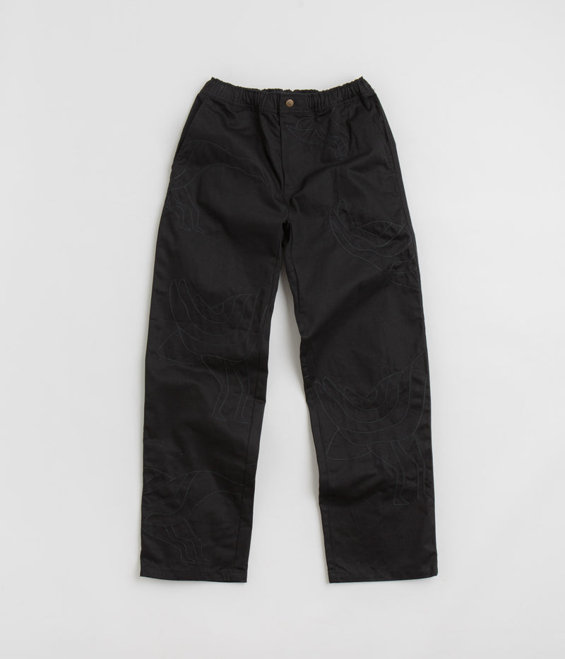 by Parra Stitched Up Duck Pants in Black and Black