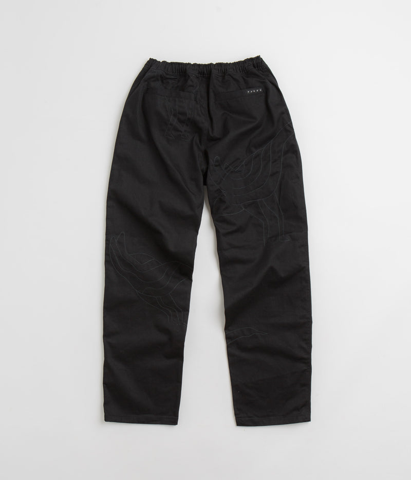 by Parra Stitched Up Duck Pants in Black and Black