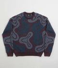 by Parra Stupid Lava Lamp Knitted Sweatshirt in Dark Mahogany