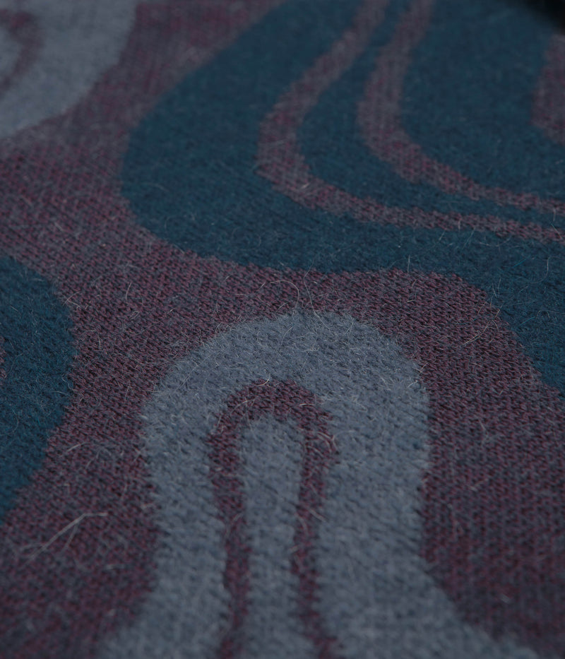 by Parra Stupid Lava Lamp Knitted Sweatshirt in Dark Mahogany
