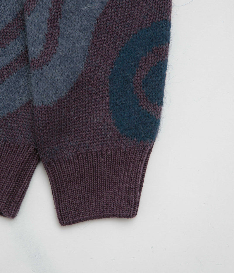 by Parra Stupid Lava Lamp Knitted Sweatshirt in Dark Mahogany