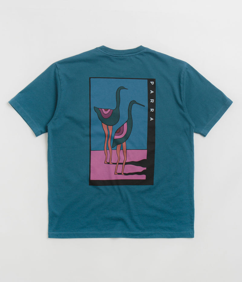 by Parra The Stand Off T-Shirt in Deep Sea Green