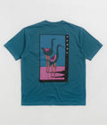 by Parra The Stand Off T-Shirt in Deep Sea Green