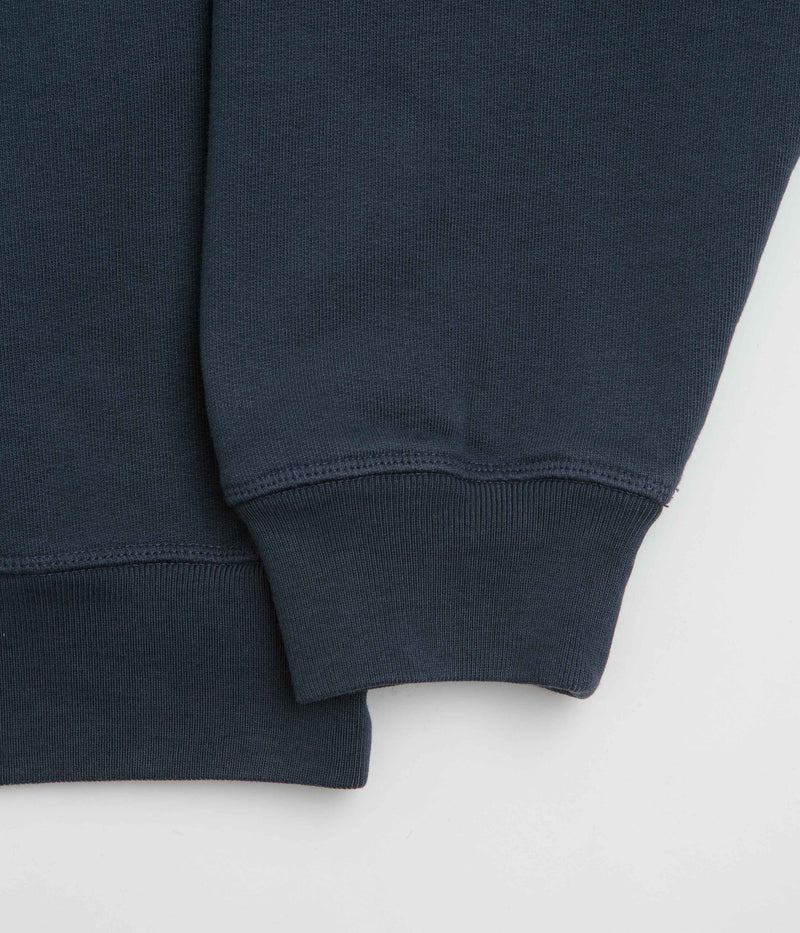 by Parra Water Wave Logo Crewneck Sweatshirt in Navy Blue