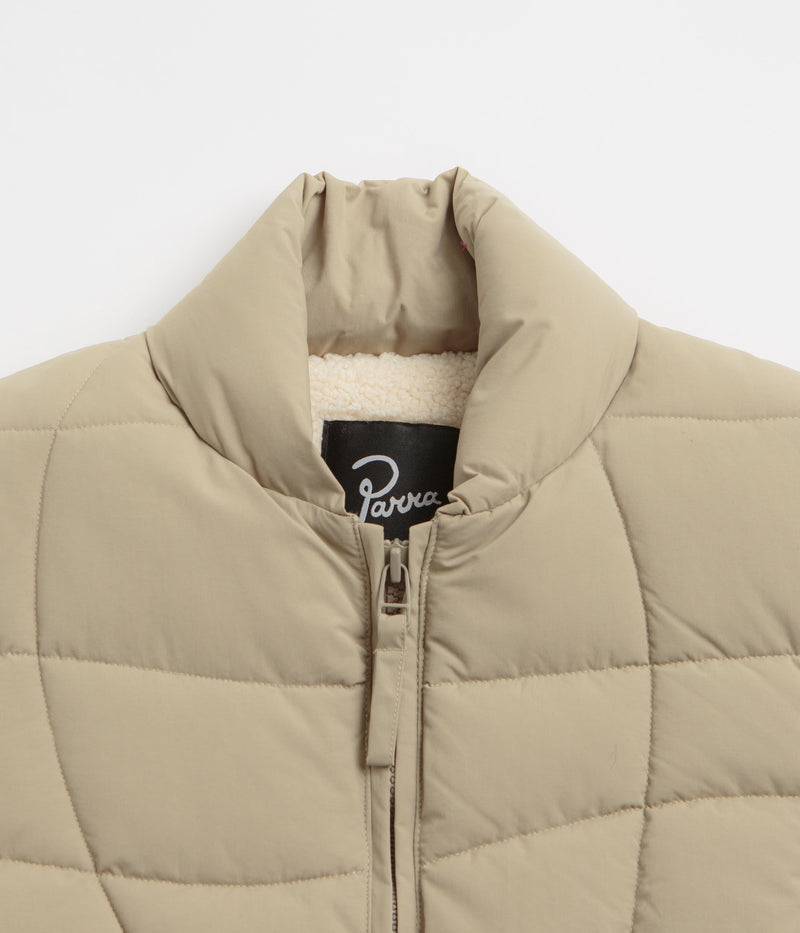 by Parra Waved Alien Puffer Vest in Tan