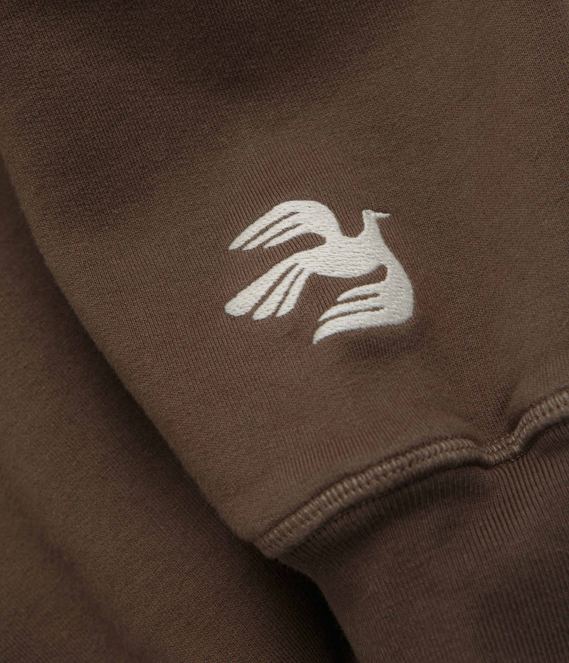 by Parra Weird Trad Logo Crewneck Sweatshirt in Brown