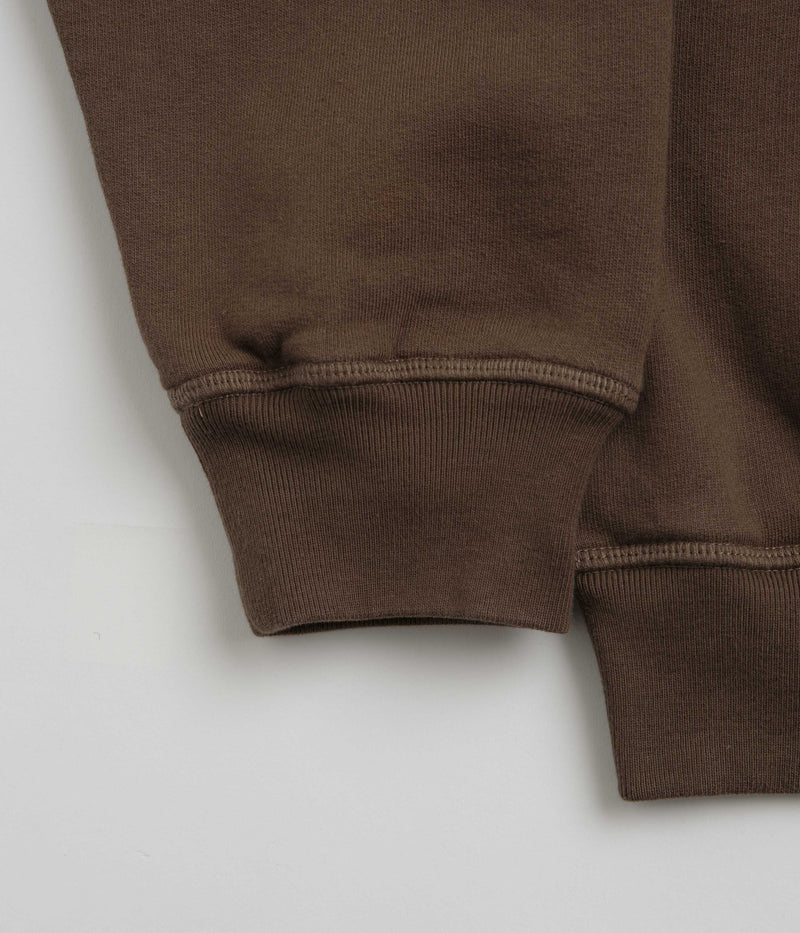 by Parra Weird Trad Logo Crewneck Sweatshirt in Brown