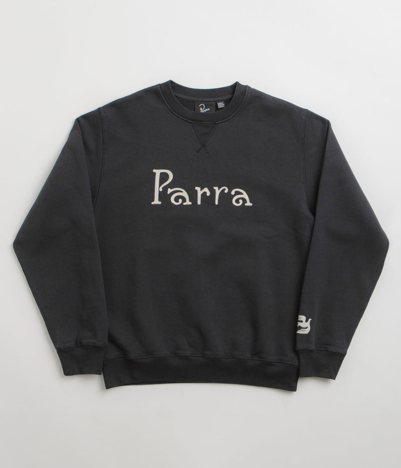 by Parra Weird Trad Logo Crewneck Sweatshirt in Dark Navy