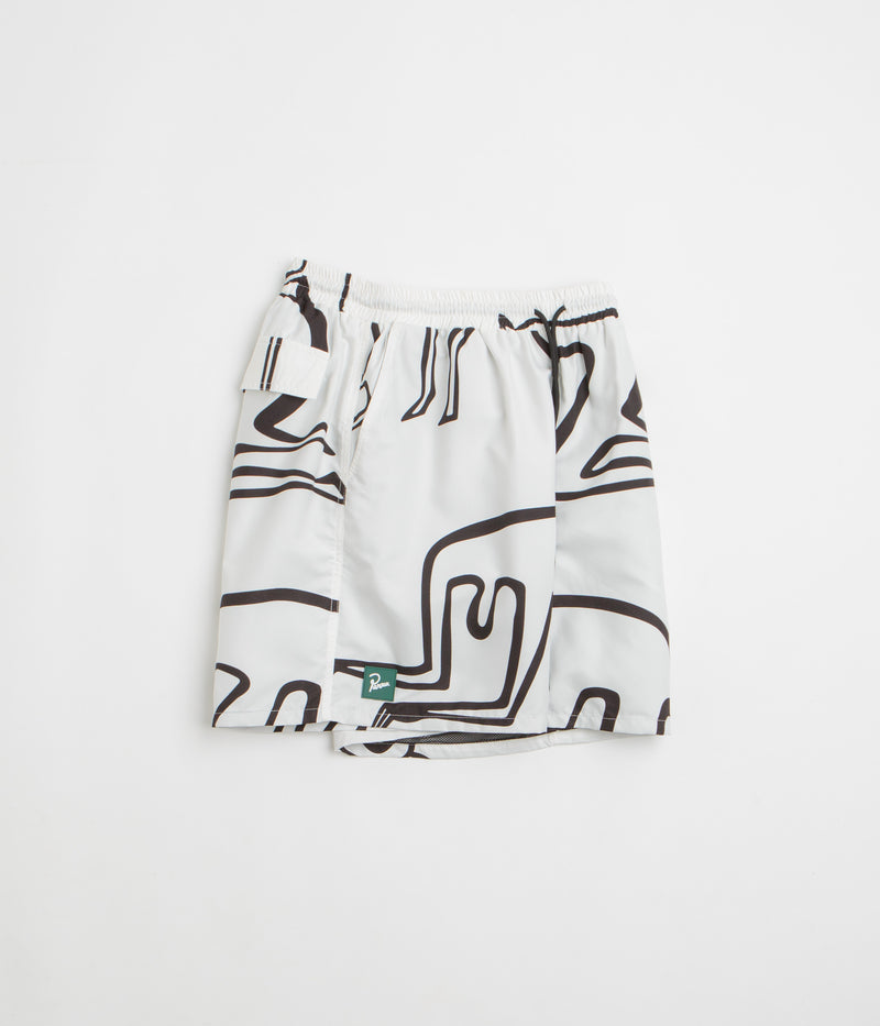 by Parra Yoga Walks Swim Shorts in White
