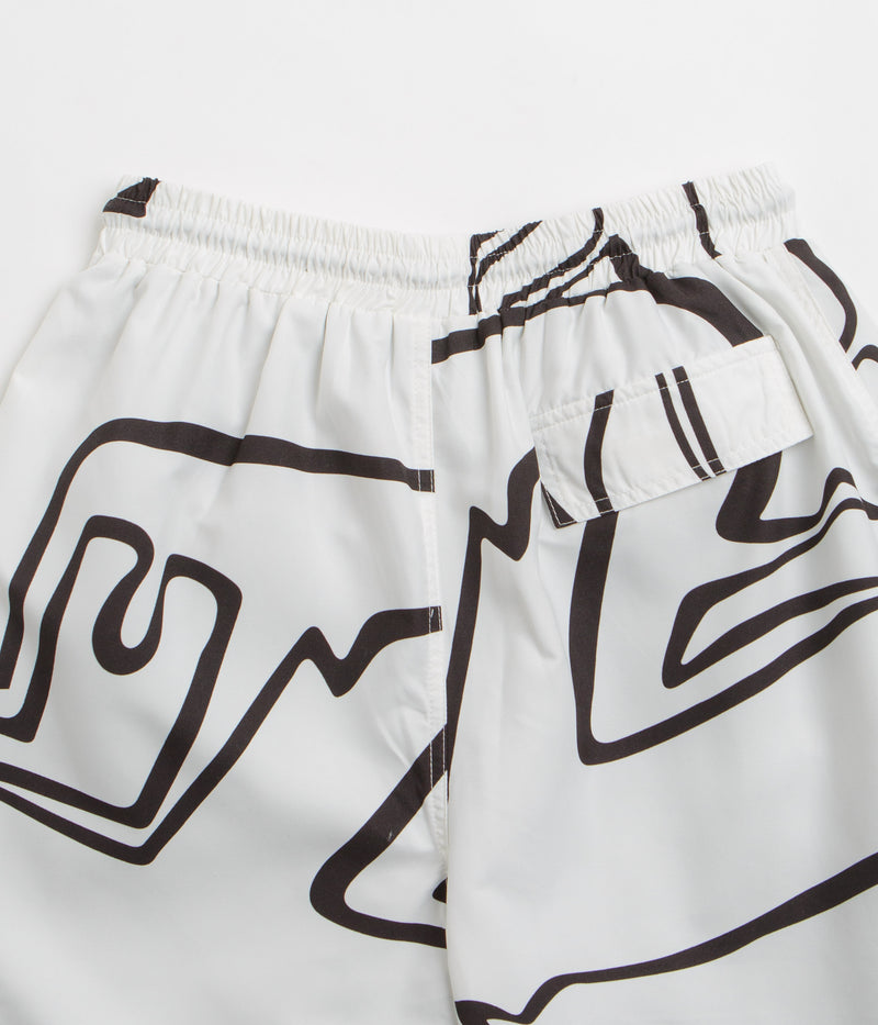 by Parra Yoga Walks Swim Shorts in White