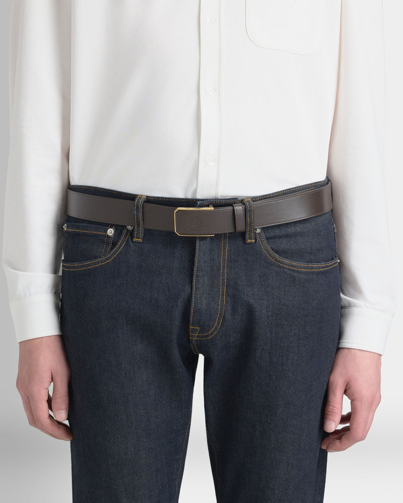 Cabot 35 mm Belt in Ebano Leather