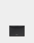 Capitol Card Holder in Black Grained Leather