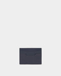 Capitol Card Holder in Navy Blue Grained Leather