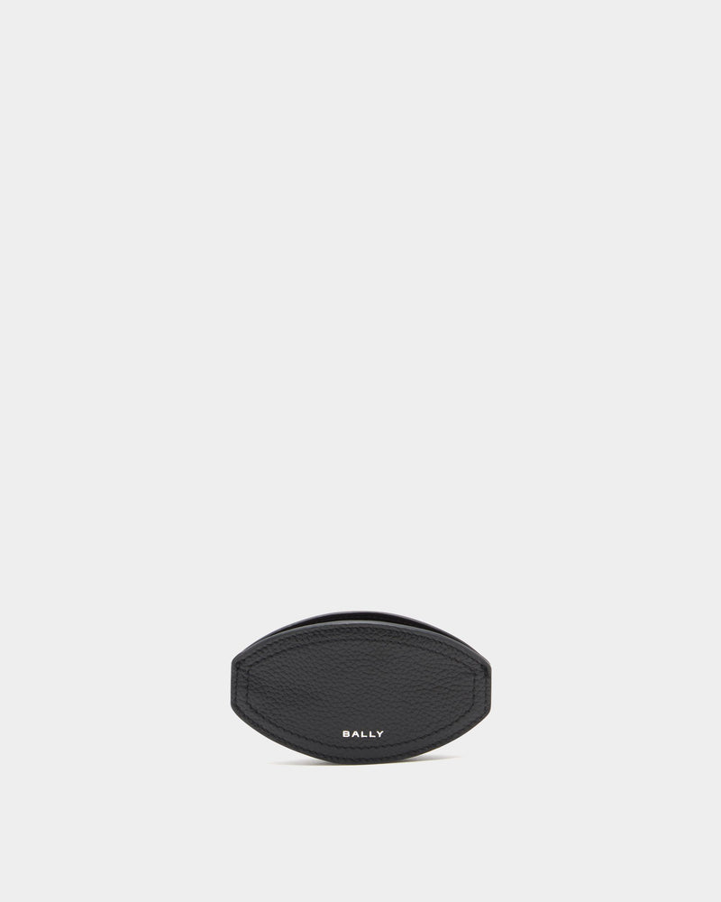 Capitol Coin Purse in Black Grained Leather