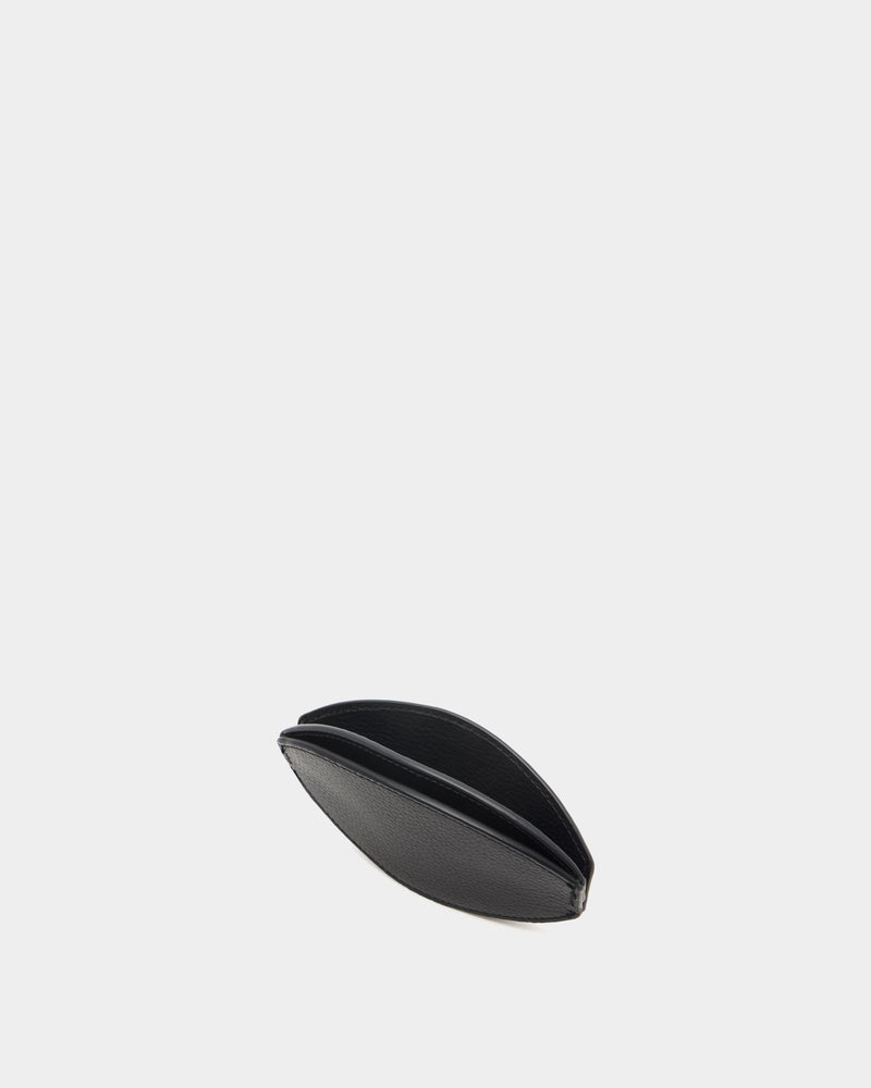Capitol Coin Purse in Black Grained Leather