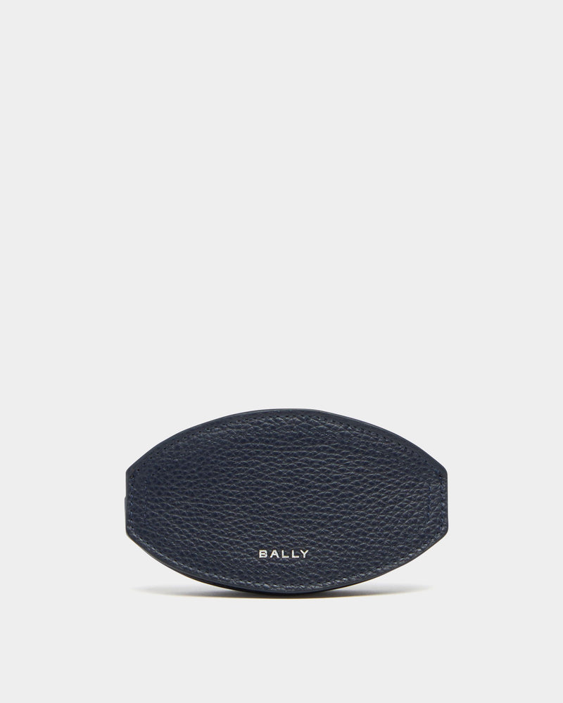 Capitol Coin Purse in Navy Blue Grained Leather