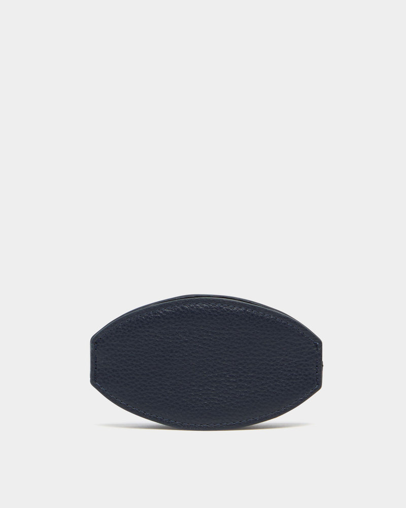 Capitol Coin Purse in Navy Blue Grained Leather
