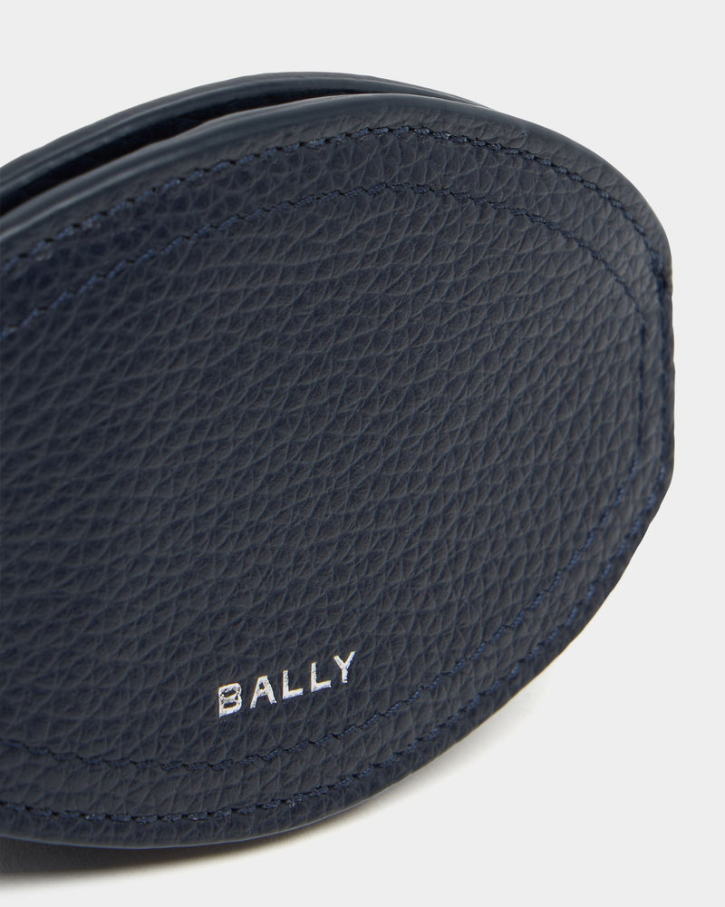 Capitol Coin Purse in Navy Blue Grained Leather