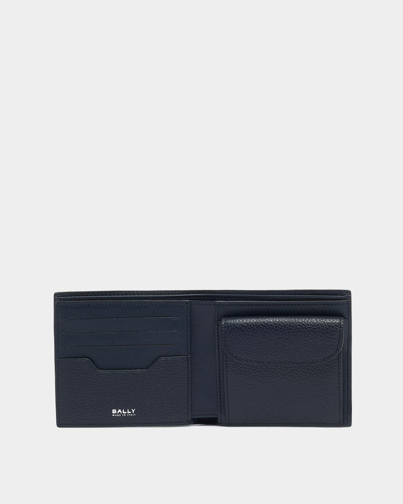 Capitol Wallet in Navy Blue Grained Leather