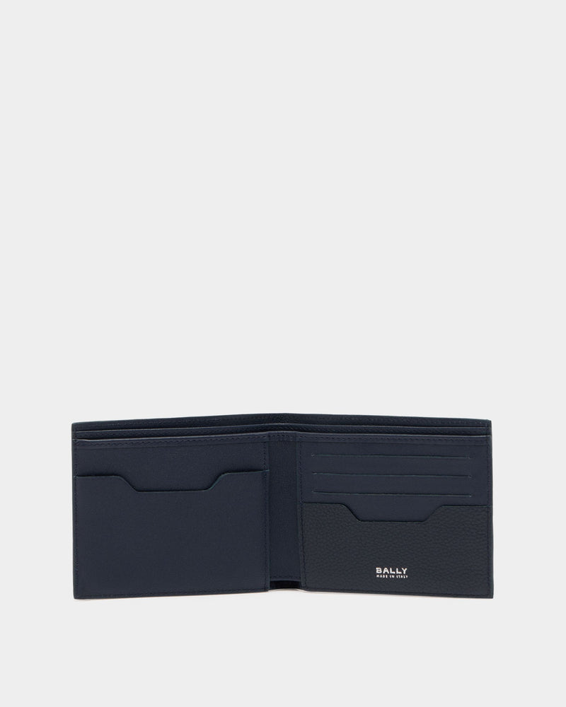 Capitol Wallet in Navy Blue Grained Leather