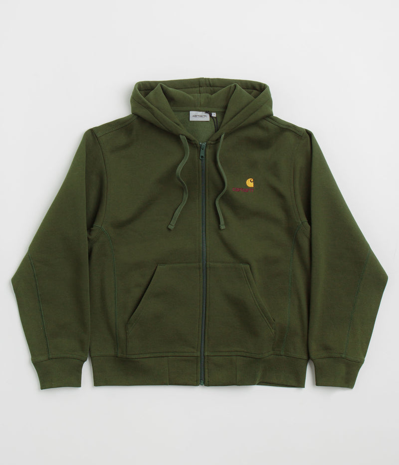 Carhartt American Script Hooded Jacket in Tarragon