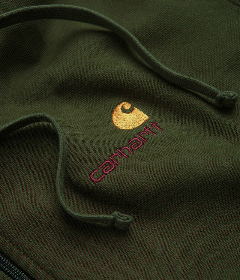 Carhartt American Script Hooded Jacket in Tarragon