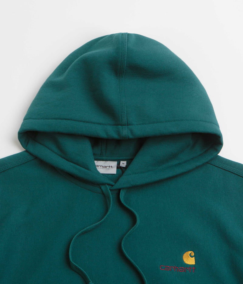 Carhartt American Script Hoodie in Malachite