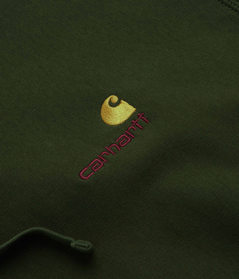 Carhartt American Script Hoodie in Tarragon