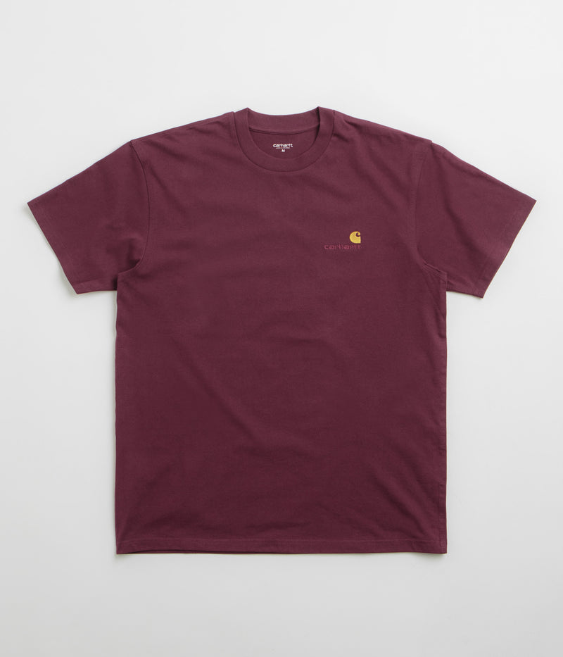 Carhartt American Script T-Shirt in Malbec