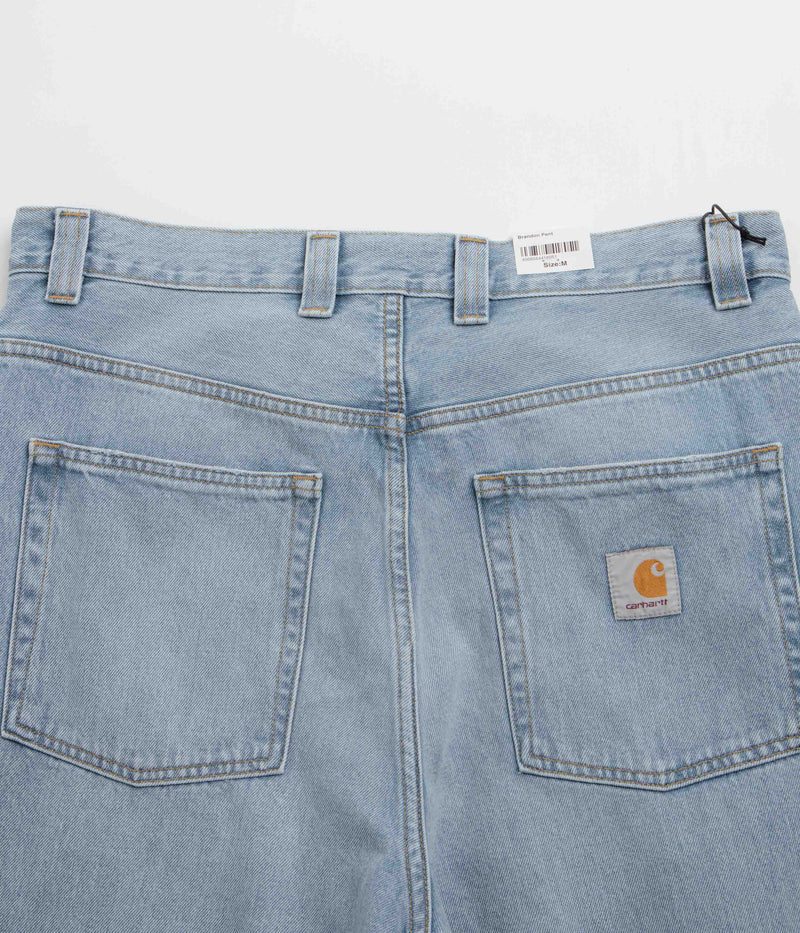 Carhartt Brandon Pants in Blue Heavy Worn Bleached