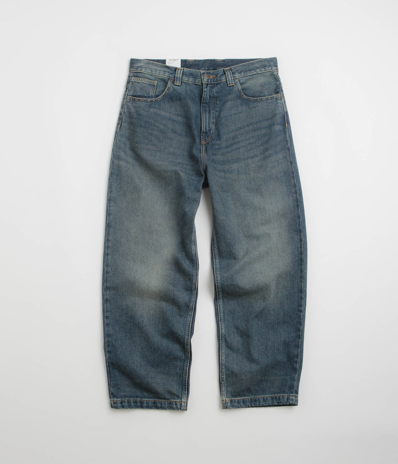 Carhartt Brandon Pants in Blue Worn Used Wash
