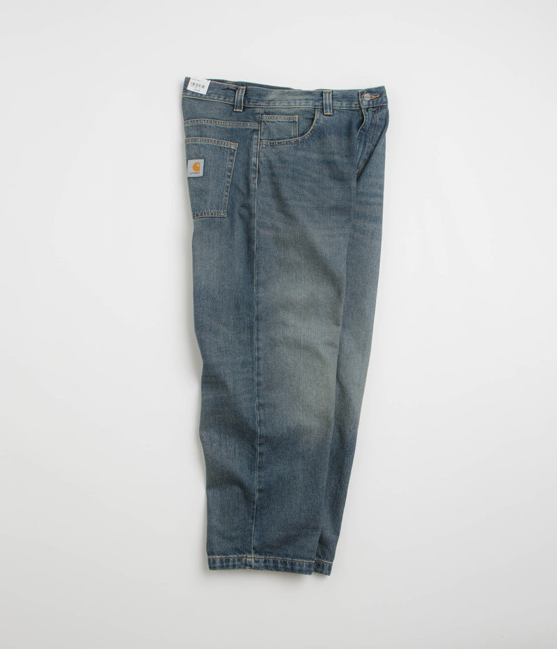 Carhartt Brandon Pants in Blue Worn Used Wash