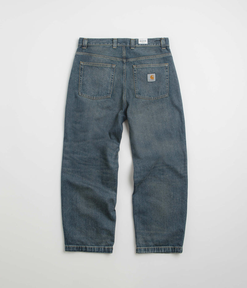 Carhartt Brandon Pants in Blue Worn Used Wash
