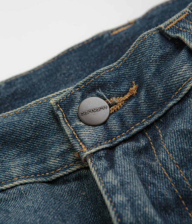 Carhartt Brandon Pants in Blue Worn Used Wash