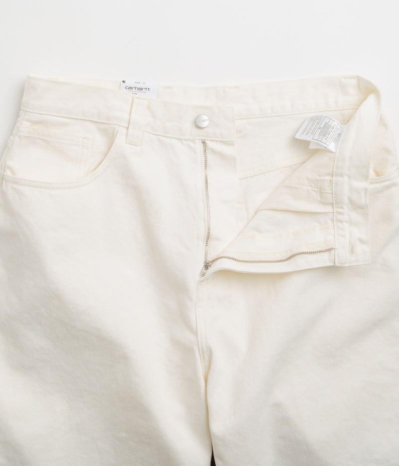 Carhartt Brandon Shorts in White Rinsed