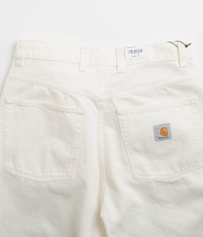 Carhartt Brandon Shorts in White Rinsed
