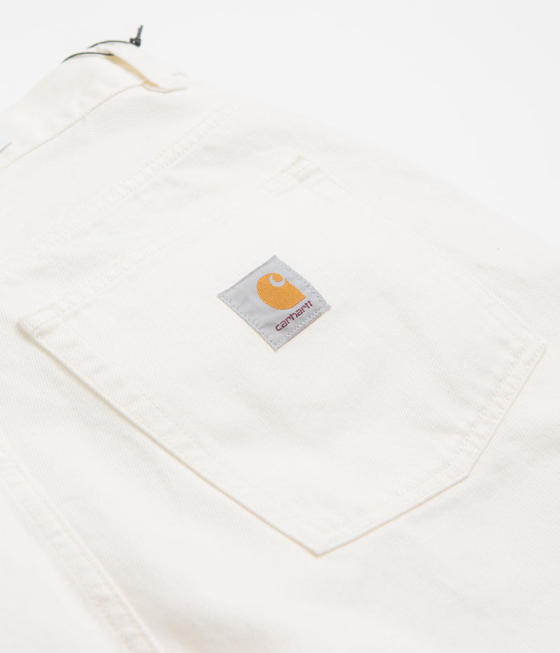 Carhartt Brandon Shorts in White Rinsed