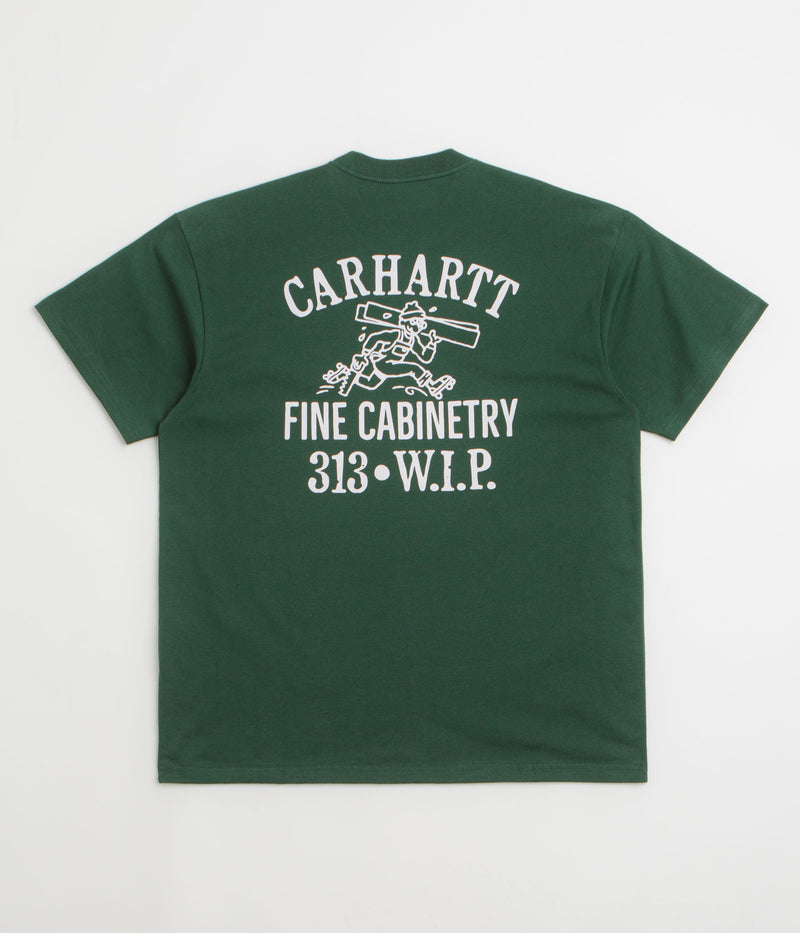 Carhartt Cabinetry T-Shirt in Conifer and White