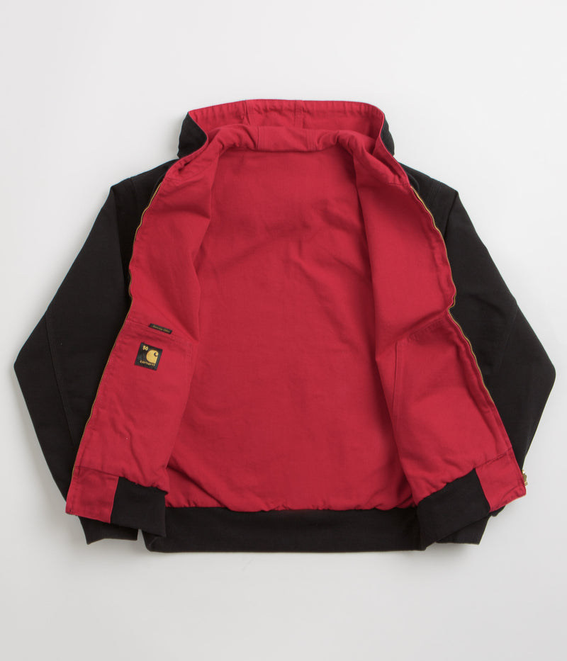 Carhartt Canvas OG Active Jacket in Black and USA Red