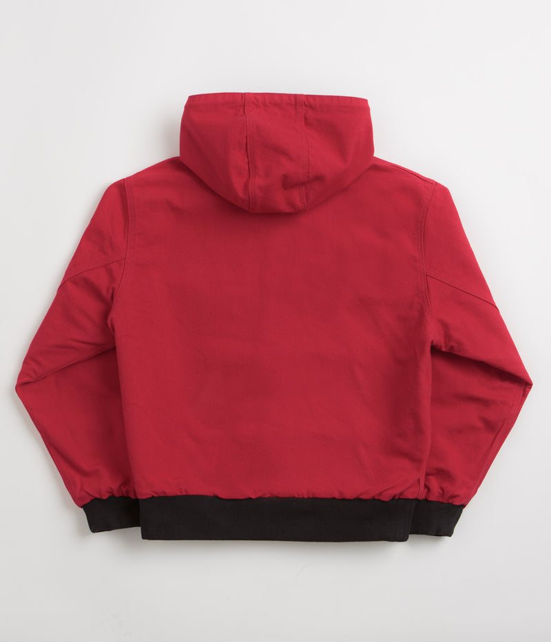 Carhartt Canvas OG Active Jacket in Black and USA Red